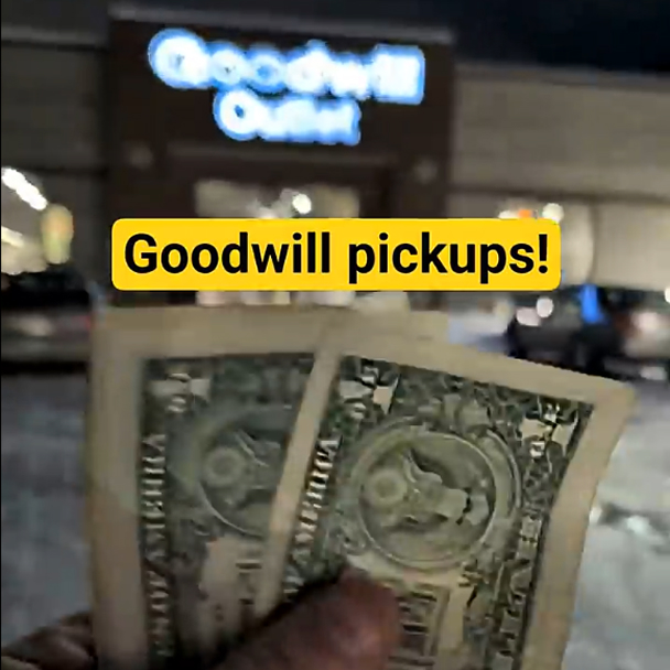 Reseller scouting items at a thrift store