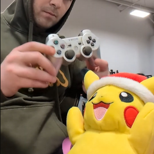 Holding items ready to flip